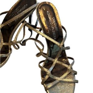 Couture Donald j Pliner Strappy Black Block Heels. Size 9